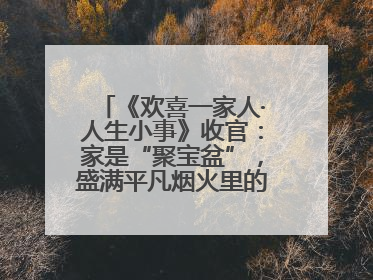 《欢喜一家人·人生小事》收官：家是“聚宝盆”，盛满平凡烟火里的无价真金