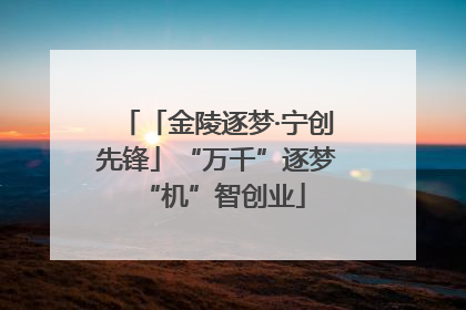 「金陵逐梦·宁创先锋」“万千”逐梦 “机”智创业