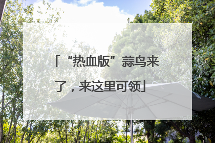 “热血版”蒜鸟来了，来这里可领