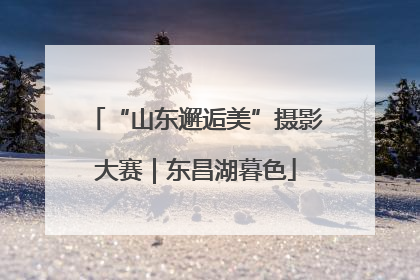 “山东邂逅美”摄影大赛｜东昌湖暮色