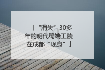 “消失”30多年的明代蜀端王陵在成都“现身”
