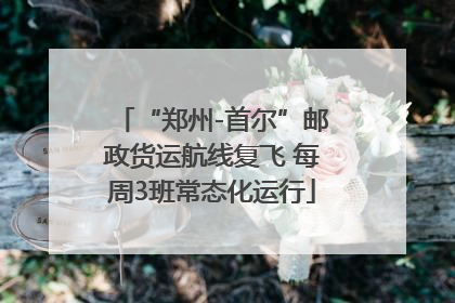 “郑州-首尔”邮政货运航线复飞 每周3班常态化运行