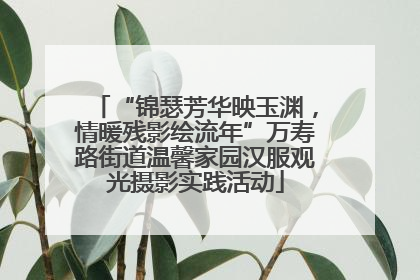“锦瑟芳华映玉渊，情暖残影绘流年”万寿路街道温馨家园汉服观光摄影实践活动