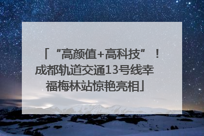 “高颜值+高科技”！成都轨道交通13号线幸福梅林站惊艳亮相