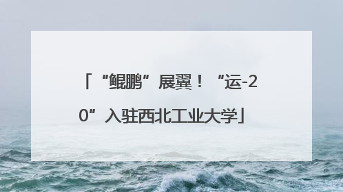 “鲲鹏”展翼！“运-20”入驻西北工业大学