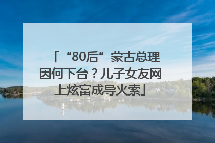 “80后”蒙古总理因何下台？儿子女友网上炫富成导火索