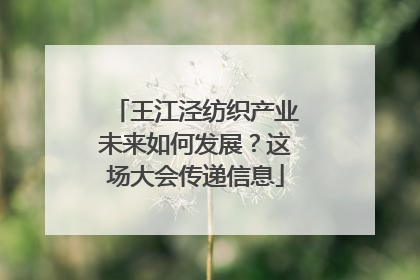 王江泾纺织产业未来如何发展？这场大会传递信息