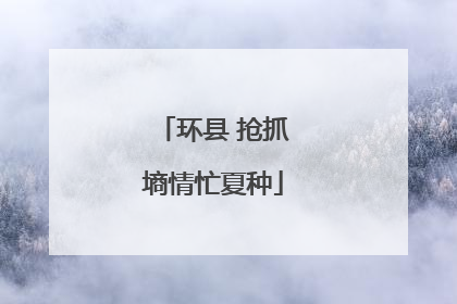 环县 抢抓墒情忙夏种