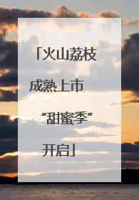 火山荔枝成熟上市 “甜蜜季”开启