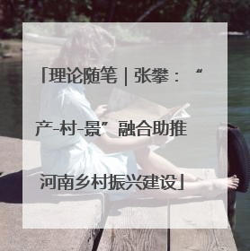 理论随笔｜张攀：“产-村-景”融合助推河南乡村振兴建设