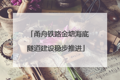 甬舟铁路金塘海底隧道建设稳步推进