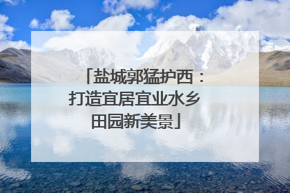 盐城郭猛护西：打造宜居宜业水乡田园新美景
