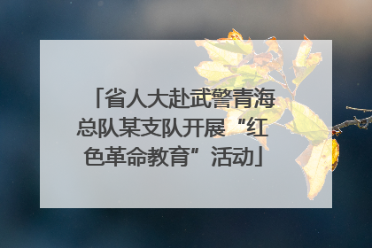 省人大赴武警青海总队某支队开展“红色革命教育”活动