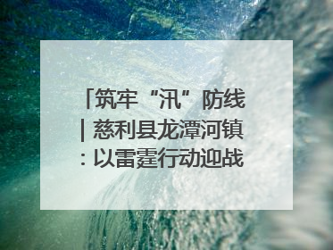 筑牢“汛”防线｜慈利县龙潭河镇：以雷霆行动迎战暴雨洪峰