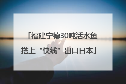 福建宁德30吨活水鱼搭上“快线”出口日本