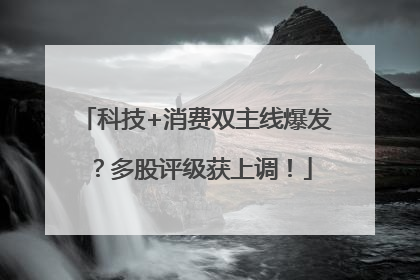 科技+消费双主线爆发？多股评级获上调！