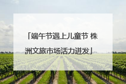端午节遇上儿童节 株洲文旅市场活力迸发
