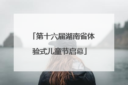 第十六届湖南省体验式儿童节启幕