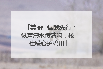 美丽中国我先行：纵声澧水传清响，校社联心护碧川