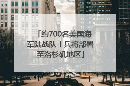 约700名美国海军陆战队士兵将部署至洛杉矶地区