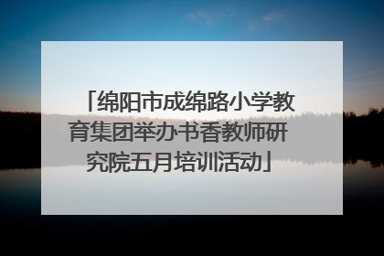 绵阳市成绵路小学教育集团举办书香教师研究院五月培训活动