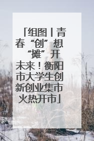 组图丨青春“创”想 “摊”开未来！衡阳市大学生创新创业集市火热开市