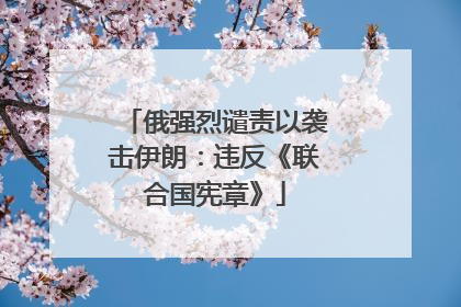 俄强烈谴责以袭击伊朗：违反《联合国宪章》