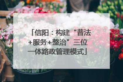 信阳：构建“普法+服务+整治”三位一体路政管理模式
