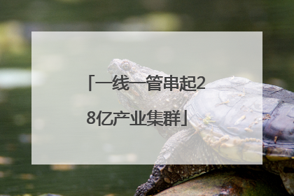 一线一管串起28亿产业集群