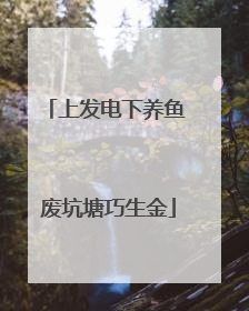上发电下养鱼 废坑塘巧生金