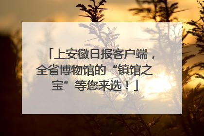 上安徽日报客户端，全省博物馆的“镇馆之宝”等您来选！