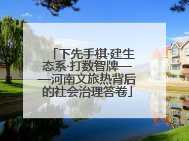 下先手棋·建生态系·打数智牌——河南文旅热背后的社会治理答卷