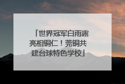 世界冠军白雨露亮相铜仁！莞铜共建台球特色学校