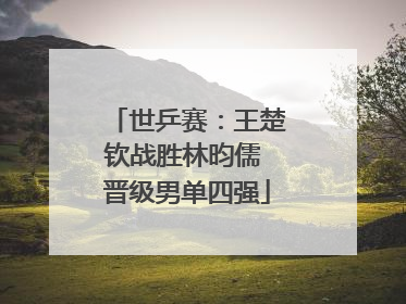 世乒赛：王楚钦战胜林昀儒 晋级男单四强