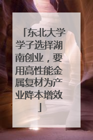 东北大学学子选择湖南创业，要用高性能金属复材为产业降本增效