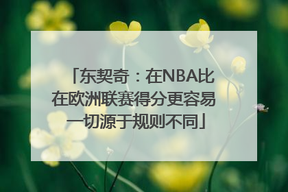 东契奇：在NBA比在欧洲联赛得分更容易 一切源于规则不同