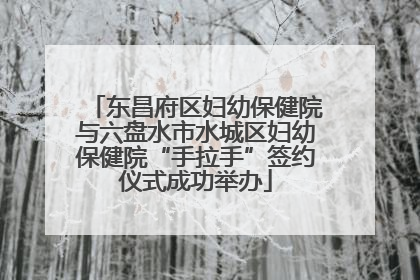 东昌府区妇幼保健院与六盘水市水城区妇幼保健院“手拉手”签约仪式成功举办