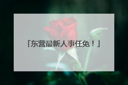 东营最新人事任免！