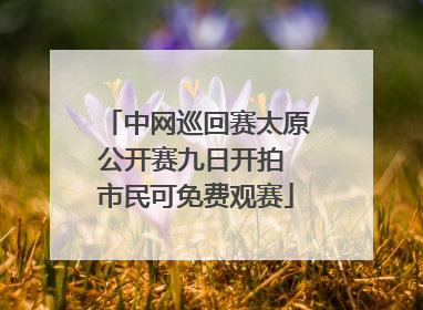 中网巡回赛太原公开赛九日开拍 市民可免费观赛