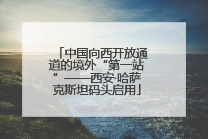 中国向西开放通道的境外“第一站”——西安·哈萨克斯坦码头启用