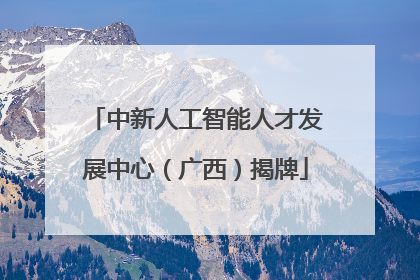 中新人工智能人才发展中心（广西）揭牌