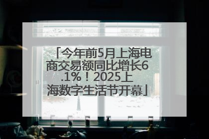 今年前5月上海电商交易额同比增长6.1%！2025上海数字生活节开幕