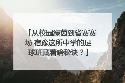 从校园绿茵到省赛赛场 宿豫这所中学的足球班藏着啥秘诀？