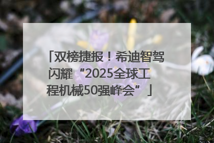双榜捷报！希迪智驾闪耀“2025全球工程机械50强峰会”