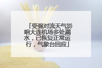 受强对流天气影响大连机场多处漏水，已恢复正常运行，气象台回应