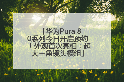 华为Pura 80系列今日开启预约！外观首次亮相：超大三角镜头模组