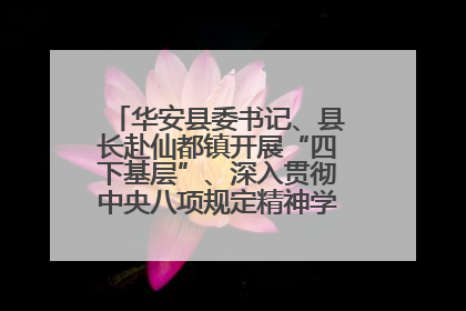 华安县委书记、县长赴仙都镇开展“四下基层”、深入贯彻中央八项规定精神学习教育工作调研