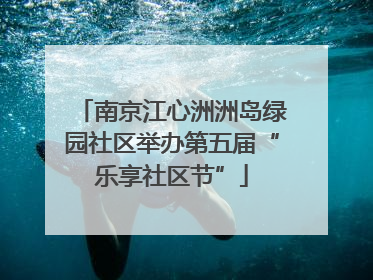 南京江心洲洲岛绿园社区举办第五届“乐享社区节”
