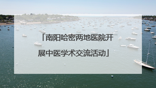 南阳哈密两地医院开展中医学术交流活动
