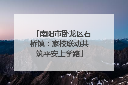 南阳市卧龙区石桥镇：家校联动共筑平安上学路